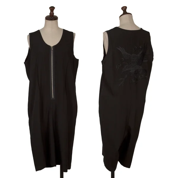 COMME des GARCONS Eagle Embroidery Half-Zip Overalls Black M K-169641_001