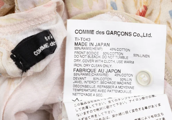tricot COMME des GARCONS Floral Print Side Pocket T-shirt K-169649_015