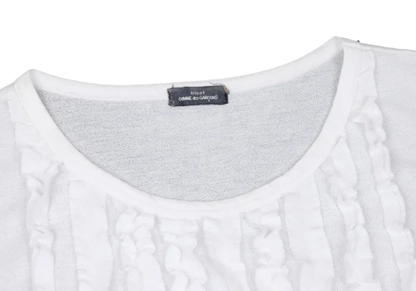 tricot COMME des GARCONS Front Ruffle Taped Sleeveless Top K-169652_003