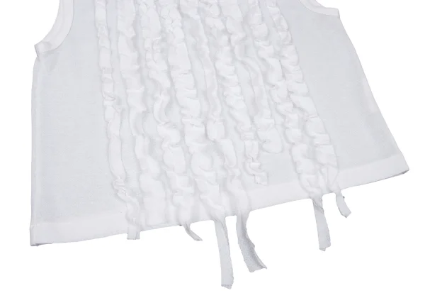 tricot COMME des GARCONS Front Ruffle Taped Sleeveless Top K-169652_006