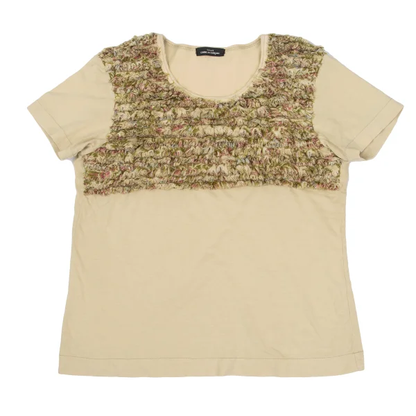 tricot COMME des GARCONS Fringe Tiered T-shirt Beige XS-S K-169653_001