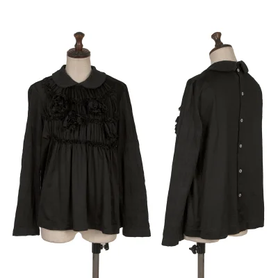 tricot COMME des GARCONS Dyed Cotton Frill Blouse