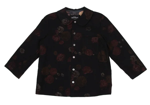 tricot COMME des GARCONS Floral Inside Print Round Collar Blouse K-169658_002