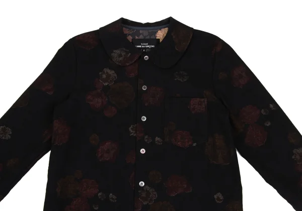 tricot COMME des GARCONS Floral Inside Print Round Collar Blouse K-169658_003