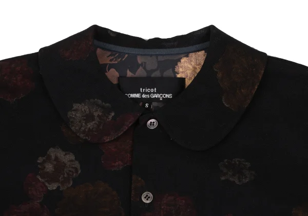 tricot COMME des GARCONS Floral Inside Print Round Collar Blouse K-169658_004