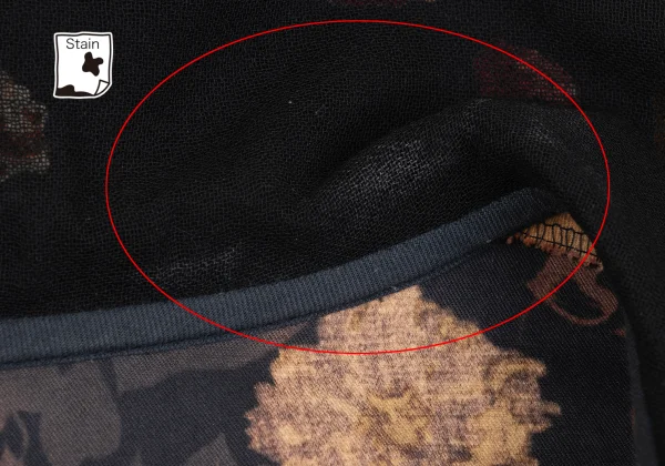 tricot COMME des GARCONS Floral Inside Print Round Collar Blouse K-169658_006