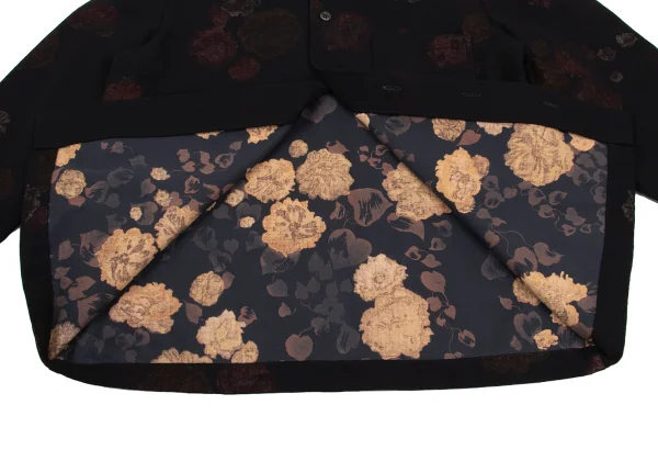 tricot COMME des GARCONS Floral Inside Print Round Collar Blouse K-169658_013