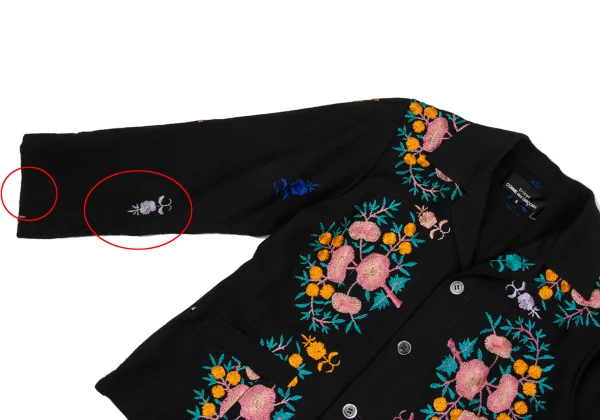 tricot COMME des GARCONS Wool Blend Embroidery Design Jacket K-169663_006