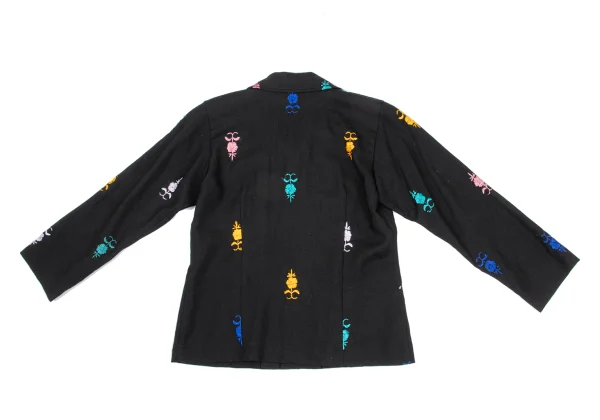 tricot COMME des GARCONS Wool Blend Embroidery Design Jacket K-169663_014