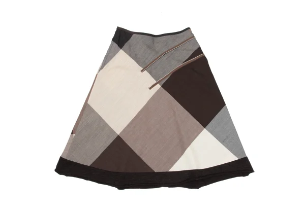 tricot COMME des GARCONS Wool Zipper Design Panel Skirt K-169668_002