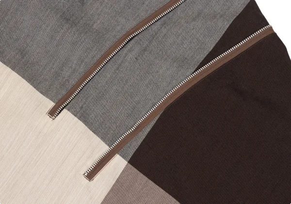 tricot COMME des GARCONS Wool Zipper Design Panel Skirt K-169668_005