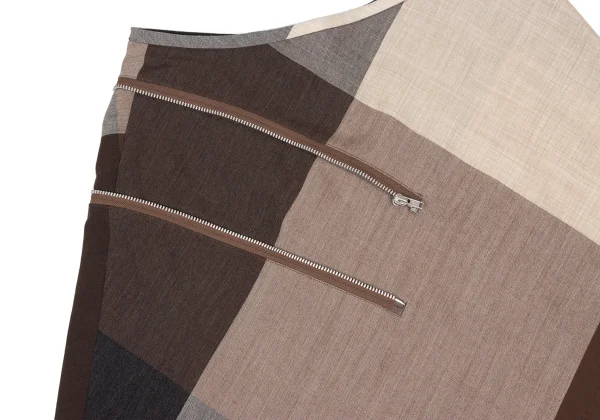 tricot COMME des GARCONS Wool Zipper Design Panel Skirt K-169668_012