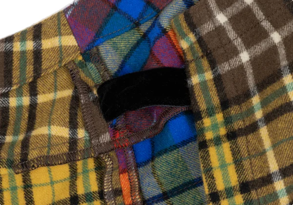 tricot COMME des GARCONS Checkered Panel Side Pockets Wrap Skirt K-169669_008