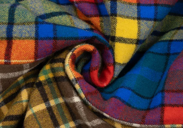 tricot COMME des GARCONS Checkered Panel Side Pockets Wrap Skirt K-169669_012