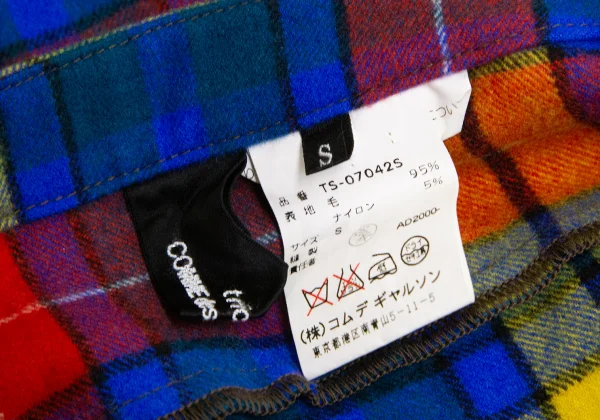 tricot COMME des GARCONS Checkered Panel Side Pockets Wrap Skirt K-169669_013