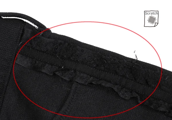 JUNYA WATANABE COMME des GARCONS Side Ruffle Taped Cropped Pants K-169671_003