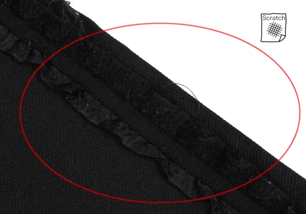 JUNYA WATANABE COMME des GARCONS Side Ruffle Taped Cropped Pants K-169671_010