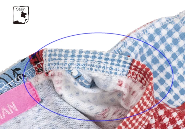 JUNYA WATANABE MAN PINK COMME des GARCONS Patchwork Print Fringe T-shirt K-169672_004