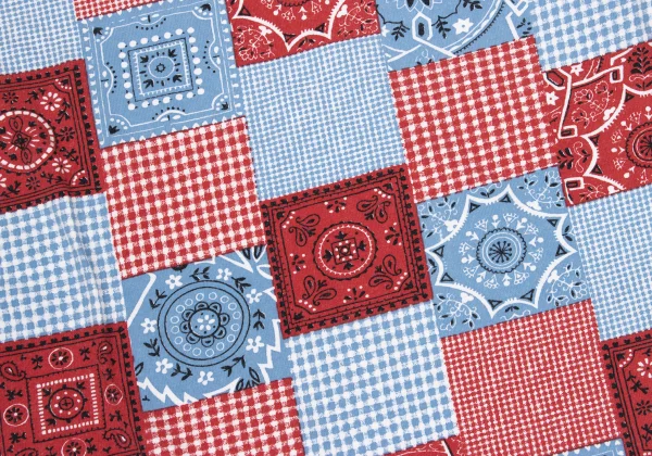 JUNYA WATANABE MAN PINK COMME des GARCONS Patchwork Print Fringe T-shirt K-169672_011