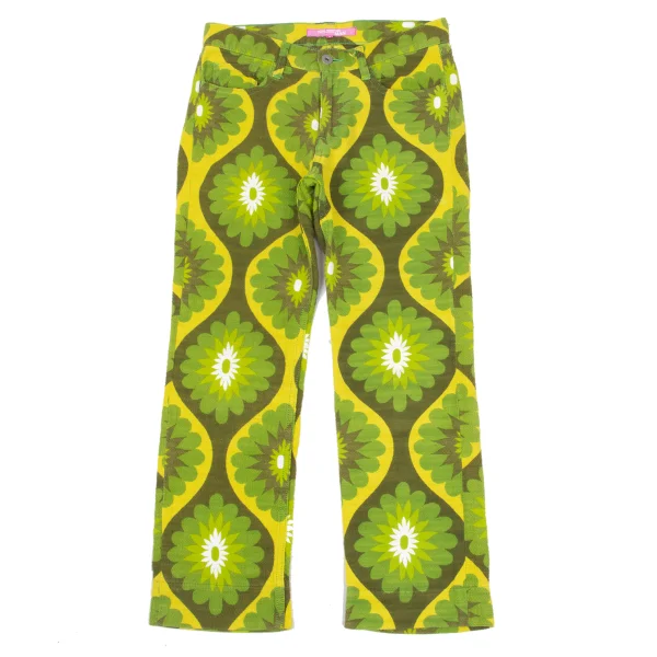 JUNYA WATANABE MAN PINK COMME des GARCONS Graphic Print Cotton Pants Light Green S K-169674_001