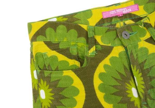 JUNYA WATANABE MAN PINK COMME des GARCONS Graphic Print Cotton Pants K-169674_006