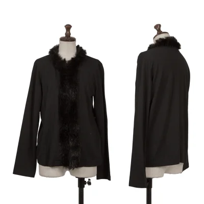 COMME des GARCONS NOIR Placket Fake Fur Knit Tops