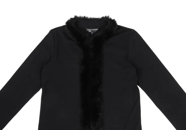 COMME des GARCONS NOIR Placket Fake Fur Knit Tops K-169677_003