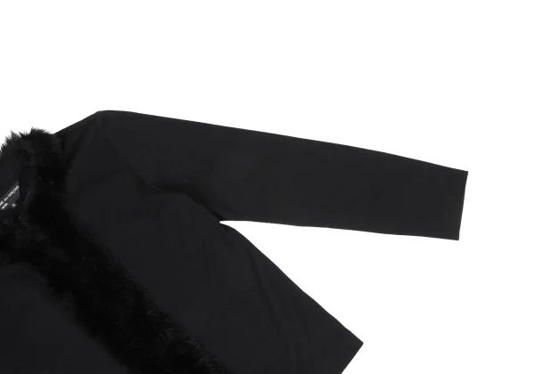 COMME des GARCONS NOIR Placket Fake Fur Knit Tops K-169677_005