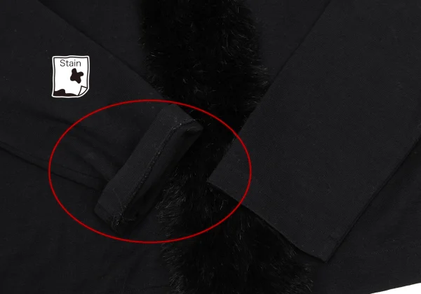 COMME des GARCONS NOIR Placket Fake Fur Knit Tops K-169677_006