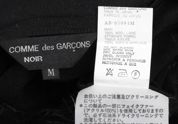 COMME des GARCONS NOIR Placket Fake Fur Knit Tops K-169677_013