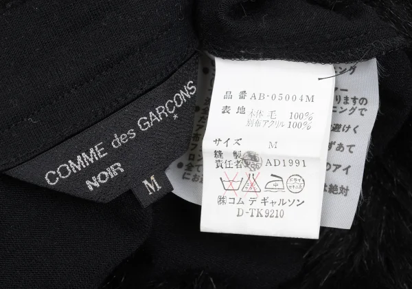 COMME des GARCONS NOIR Placket Fake Fur Knit Tops K-169677_014