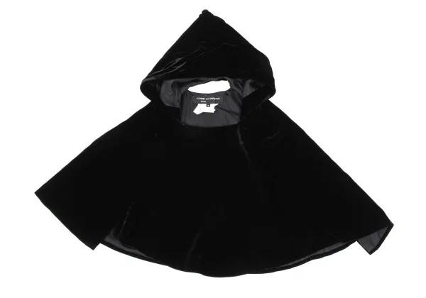 COMME des GARCONS NOIR Velvet Hooded Poncho K-169678_002
