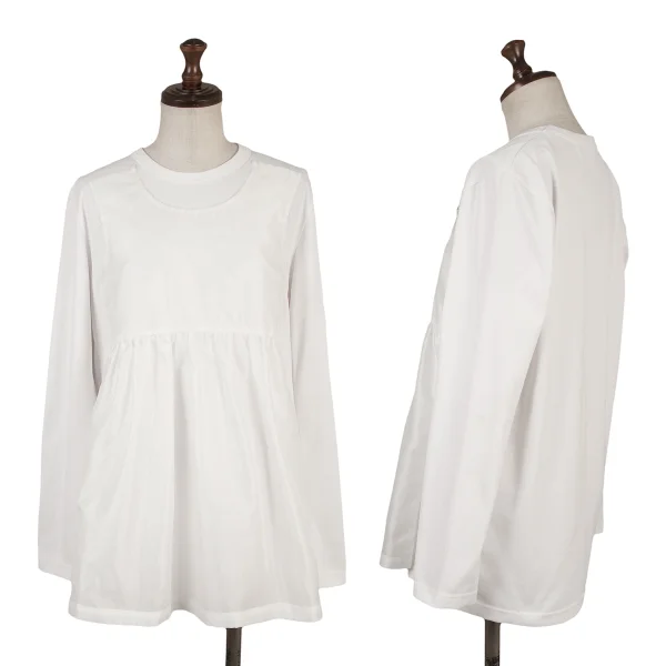 COMME des GARCONS Poly Front Docking T Shirt White M K-169679_001