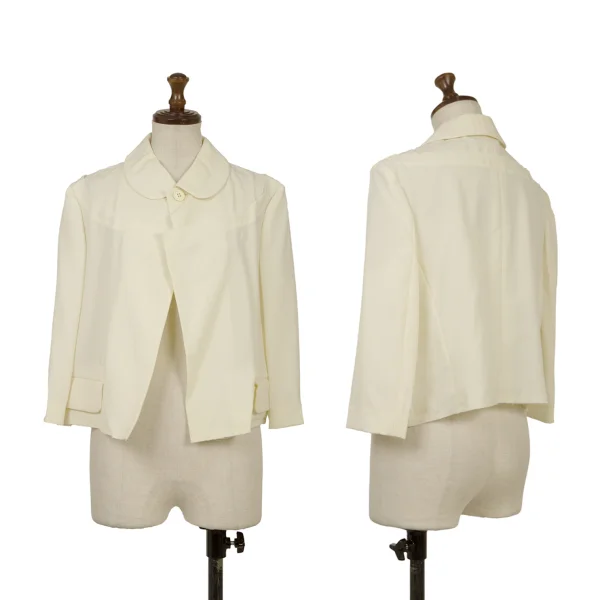 COMME des GARCONS Cutting Design Round Collar Jacket Ivory M K-169687_001