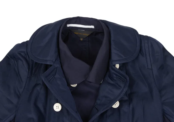 COMME des GARCONS Different Material Layered Round Collar Double Jacket K-169688_004