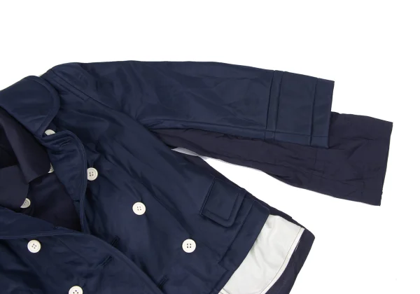 COMME des GARCONS Different Material Layered Round Collar Double Jacket K-169688_005