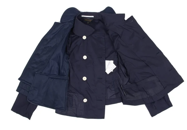 COMME des GARCONS Different Material Layered Round Collar Double Jacket K-169688_012