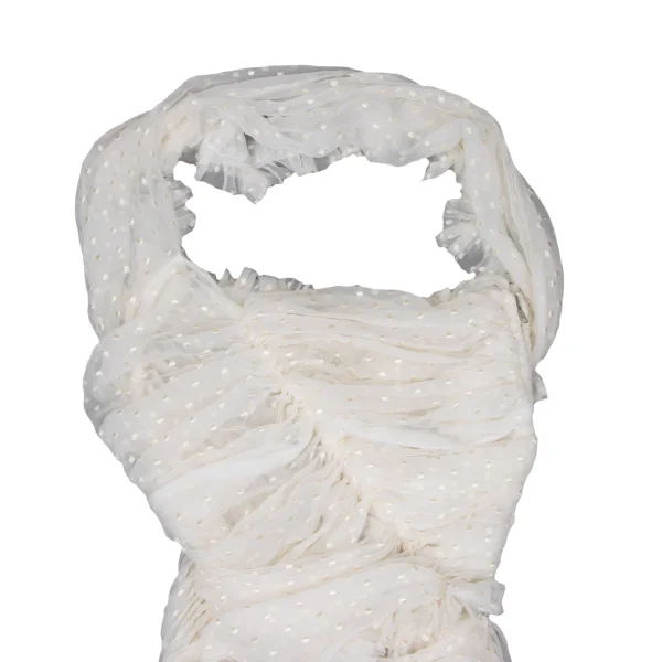 COMME des GARCONS Dot Embroidery Chiffon Halter Neck Gathered Top K-169694_003