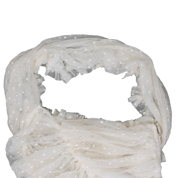 COMME des GARCONS Dot Embroidery Chiffon Halter Neck Gathered Top K-169694_004