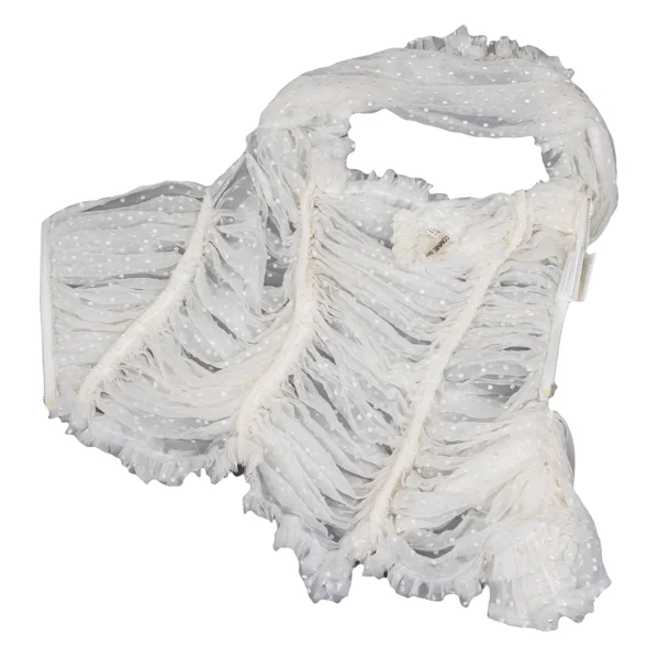 COMME des GARCONS Dot Embroidery Chiffon Halter Neck Gathered Top K-169694_009