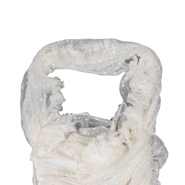 COMME des GARCONS Dot Embroidery Chiffon Halter Neck Gathered Top K-169694_011