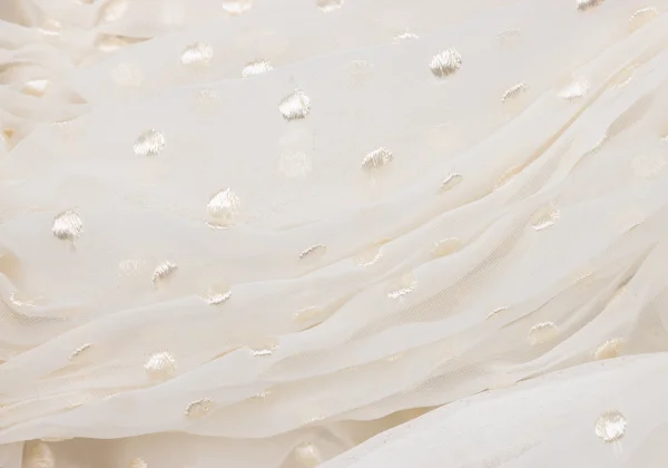 COMME des GARCONS Dot Embroidery Chiffon Halter Neck Gathered Top K-169694_014