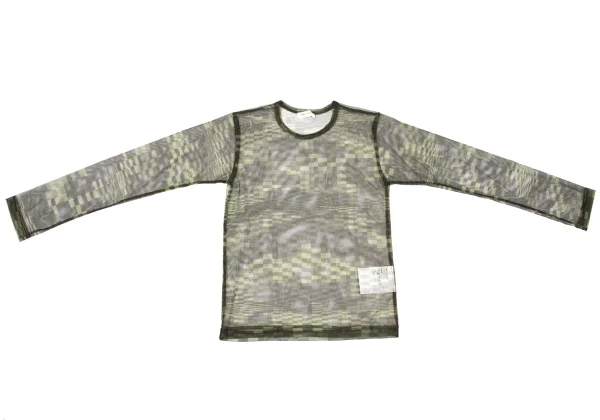 COMME des GARCONS Checker Camo Mesh Top K-169700_002