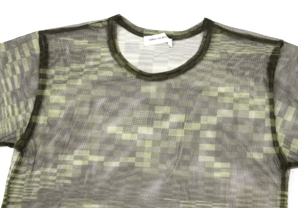COMME des GARCONS Checker Camo Mesh Top K-169700_003
