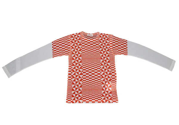 COMME des GARCONS Checker Printed See-Through T-shirt K-169701_002