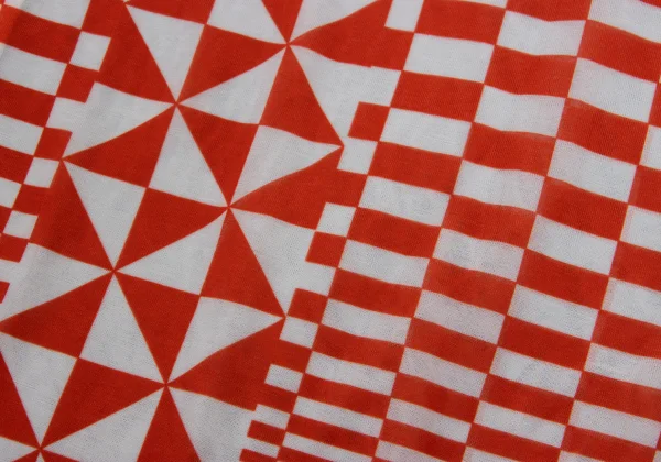 COMME des GARCONS Checker Printed See-Through T-shirt K-169701_008