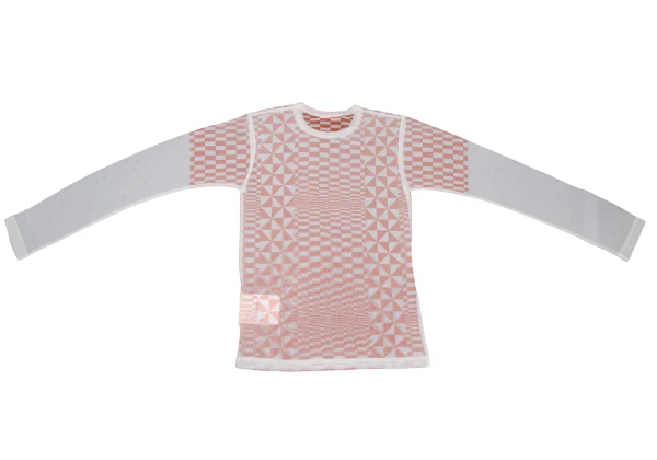 COMME des GARCONS Checker Printed See-Through T-shirt K-169701_010