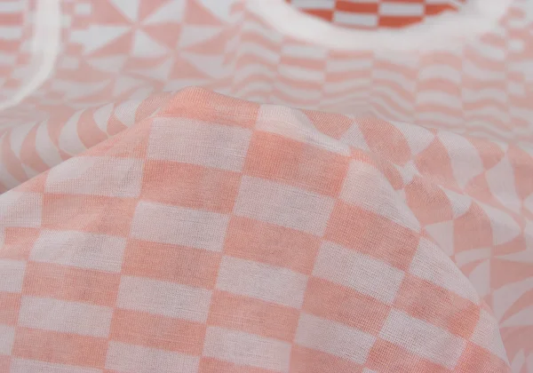 COMME des GARCONS Checker Printed See-Through T-shirt K-169701_011