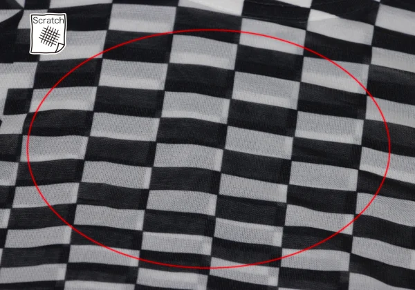 COMME des GARCONS Checker Printed See-through T Shirt K-169702_004