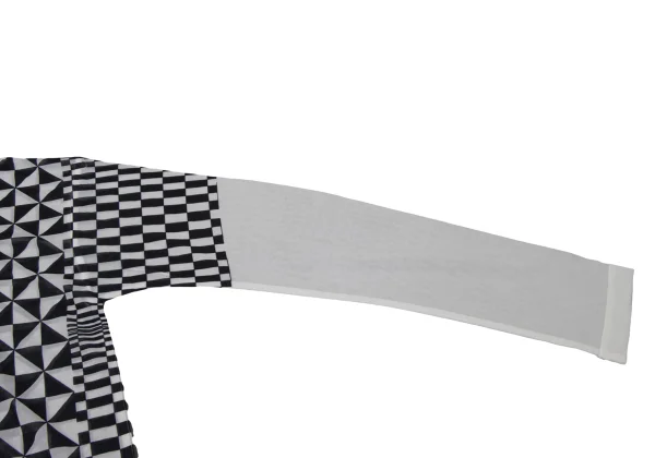 COMME des GARCONS Checker Printed See-through T Shirt K-169702_006